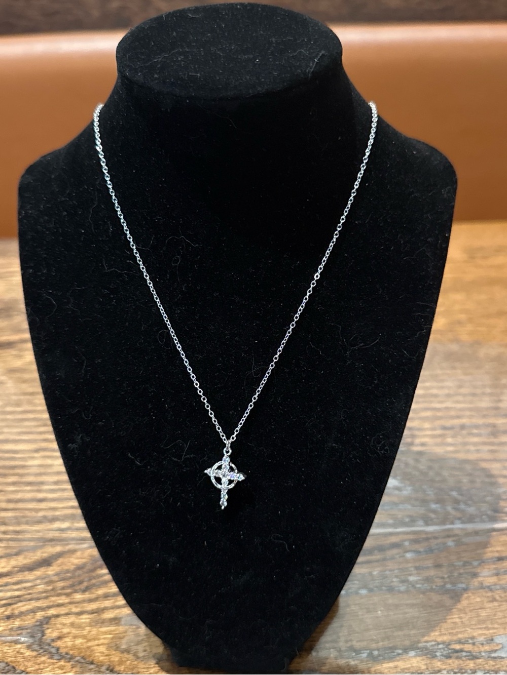 Silver Celtic Knot Cross Pendant Necklace